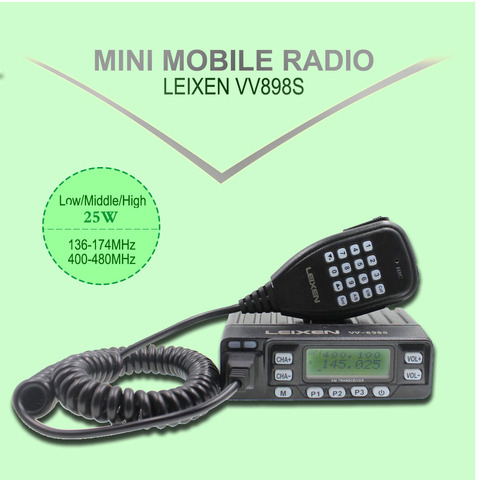 Leixen VV-898S обновление мощный 25 Вт Tri Powermini радио нескольких получить двухдиапазонный УКВ + UHF мобильный радиотелефон VV-898 S автомобиль трансивер ► Фото 1/6