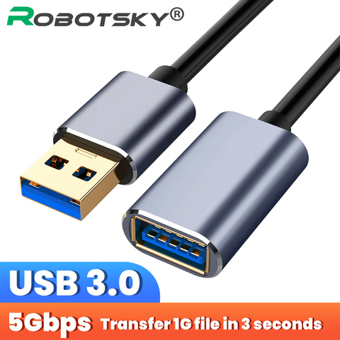 Кабель-удлинитель USB 3,0, USB, штекер-гнездо, Кабели USB для передачи данных для ПК, клавиатуры, принтера, камеры, мыши, игрового контроллера ► Фото 1/6