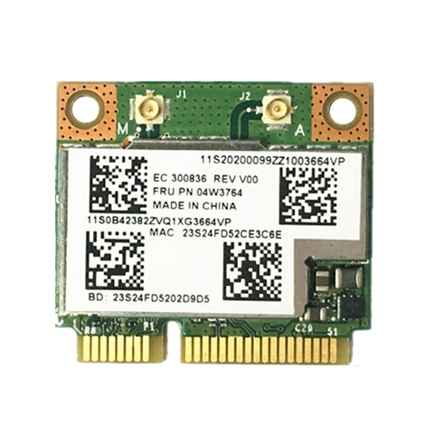 Компактная мини-карта BCM943228HMB 04W3764, Wi-Fi, беспроводная, Bluetooth 4,0, PCI-E, для Lenovo E130, E135, E330, E335, E530, E535, E430 ► Фото 1/6