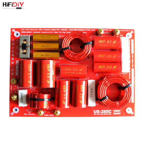 HIFIDIY LIVE US-285C 2 Way 2 speaker( tweeter + bass ) Unit HiFi HOME Speaker s audio кроссовер с делителем частоты фильтры ► Фото 1/6