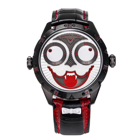 Черный вампира часы эксклюзивныq оригинальный бренд клоун часы Для мужчин механические часы роскошные кожаные дизайнерские часы Джокер 2022 ► Фото 1/6
