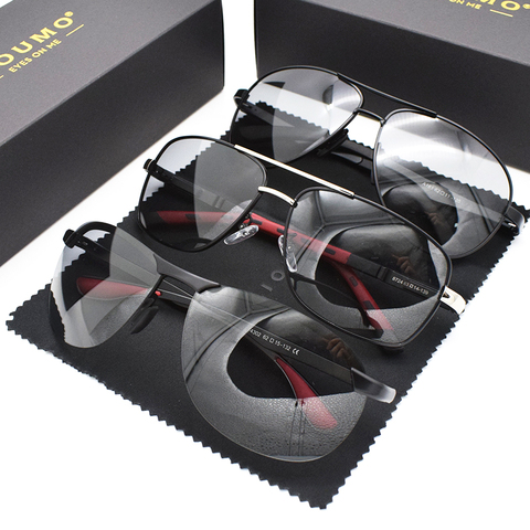 3 шт. комбинированные продажи LIOUMO фотохромные солнцезащитные очки поляризованные мужские и женские мужские антибликовые очки для вождения ... ► Фото 1/2