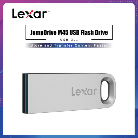 Lexar JumpDrive M45 USB 3,1 флеш-накопитель 32 Гб 128 ГБ до 100 МБ/с./с высокоскоростной флеш-накопитель 64 Гб металлический Флешка карта памяти U диск ► Фото 1/6