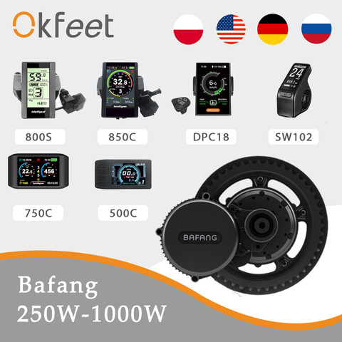 Комплект для электровелосипеда Bafang 8Fun Ultra, 73 мм BBS01 BBS02 BBSHD 250 Вт 500 Вт 750 Вт 1000 Вт, средний привод, бесщеточный двигатель ► Фото 1/6