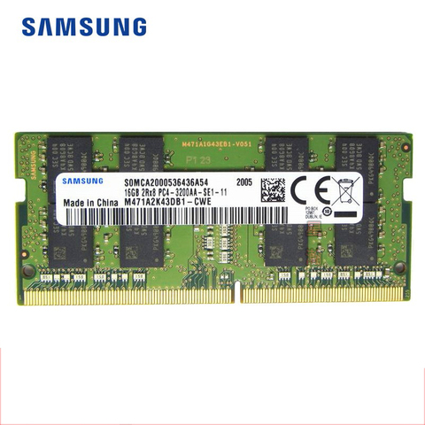 SAMSUNG DDR4 RAM 8G 16G ноутбук Память RAM 3200MHz 1,2 V DRAM Stick для ноутбука 32GB 8GB 16GB 260-Pin 1,2 V DIMM RAM ► Фото 1/4