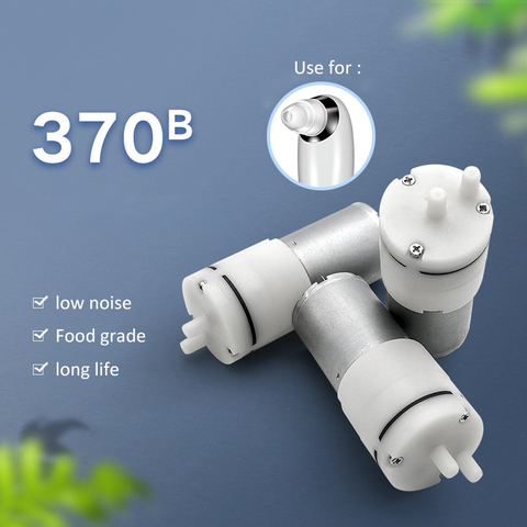 Миниатюрный воздушный насос 370B (3,7 В/5 В/6 в) = (2,2/3/3 лм/мин), Электрический микровакуумный мотор-усилитель для косметологических инструментов, ... ► Фото 1/6
