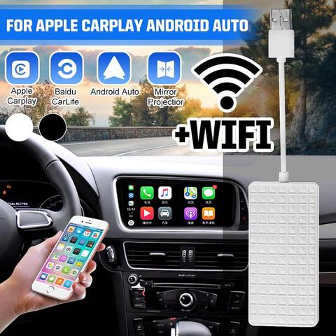 Беспроводной смарт-ключ CarPlay с Bluetooth, мини-USB, автомобильный модуль Carplay, чехол для Apple iOS, ANdroid, Автомобильная GPS-навигация ► Фото 1/6