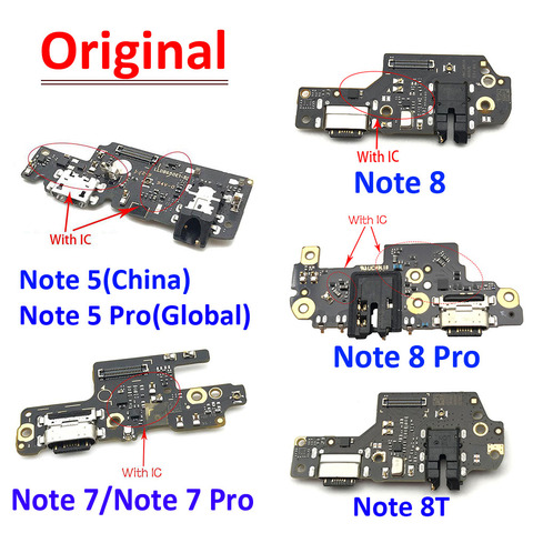 Оригинальный USB-разъем для подключения док-станции, зарядная плата, гибкий кабель для Xiaomi Redmi Note 5 7 8 8T 9 Pro, запчасти ► Фото 1/6