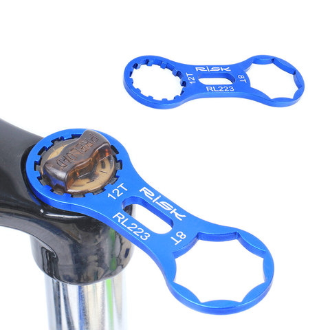 Алюминиевый инструмент для ремонта передней вилки велосипеда для SR Suntour XCR/XCT/XCM/RST 8T 12T MTB велосипедный передний колпачок Вилки гаечный ключ для разборки ► Фото 1/6