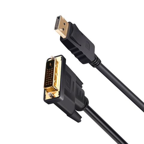 Dp-displayport-DVI кабель, 1 м DP male-DVI 24 + 1 одиночный штекер 1 м для HP Dell Lenovo, ПК, ноутбука ► Фото 1/6