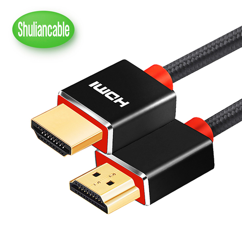 Shuliancable длинный HDMI кабель 3 м 5 м 10 м 15 м 20 м нейлоновая оплетка hdmi кабель HD 1080P 3D позолоченный кабель для HDTV Xbox PS3 компьютера ► Фото 1/6