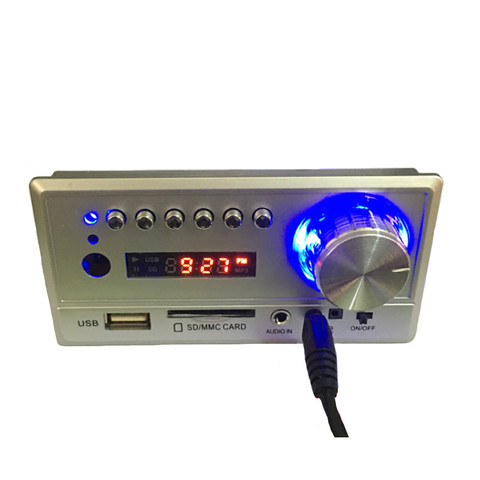 SOTAMIA MP3 декодер плата 3 Вт стерео Цифровые усилители мощности USB SD FM AUX декодирование с панелью EQ тон для домашнего аудио ► Фото 1/6