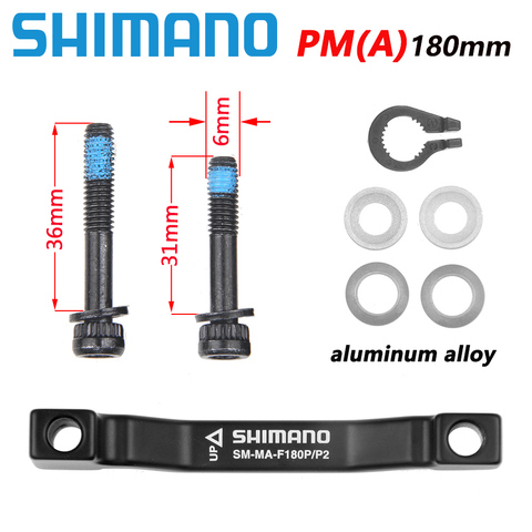 Оригинальный адаптер для дискового тормоза SHIMANO SM-MA-F180P/P2 F203P/P, Скоба для колонны дискового тормоза PM, для ротора 180/203 мм RT86 RT81 RT56 ► Фото 1/6