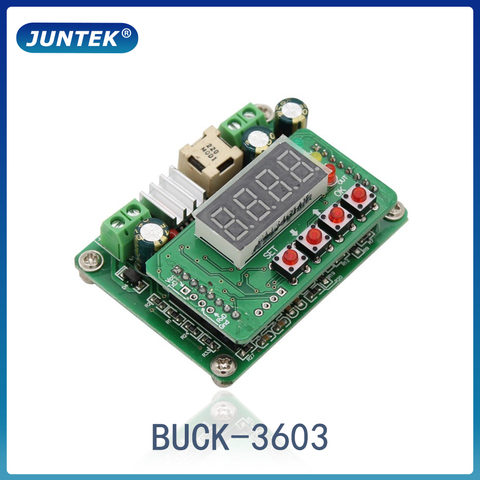 JUNTEK BUCK3603 цифровой блок питания постоянного тока понижающий модуль напряжения понижающий вольтметр преобразователь 36 В 3A 108 ВТ зарядное устройство ► Фото 1/6