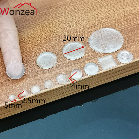 Дверные ограничители, самоклеящиеся резиновые задние бамперы для шкафа, силиконовые мебельные подушки, защитная фурнитура ► Фото 1/6