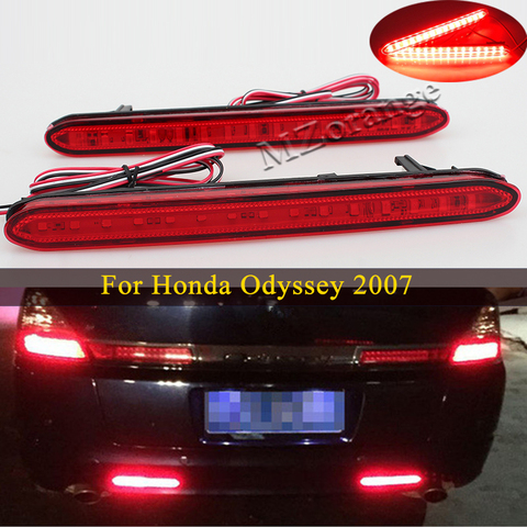 1 пара светодиодных фонарей для заднего бампера для Honda Odyssey 2007, задние стоп-сигналы, предупреждающие автомобильные части, задние противотум... ► Фото 1/6