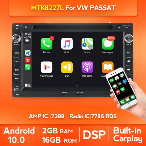 Автомагнитола на Android для VW Passat B5 B4 MK5 MK4 MK3 Jetta Bora Golf 4 PoloT5 TRANSPORTER Peugeot 307 мультимедийный DSP GPS WIFI ► Фото 1/6