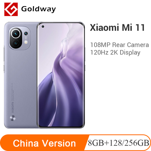 Xiaomi Mi 11 8 Гб оперативной памяти 128 ГБ/256 ГБ ROM Snapdragon 888 Octa Core 108MP камеры 120 Гц 2K дисплей 4600 мА/ч, мобильный телефон на китайском языке ► Фото 1/6