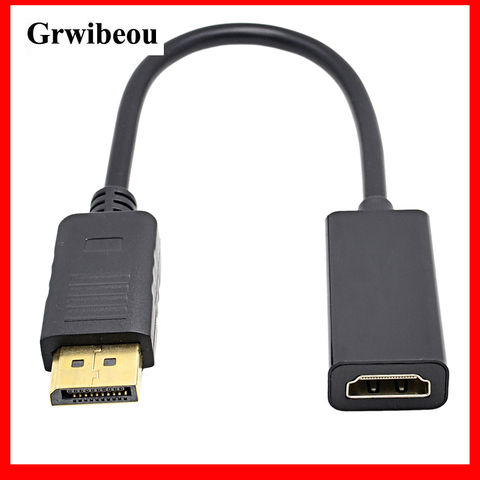 GRWIBEOU DP to HDMI Cable Adapter Male To Female For Laptop PC Display Port Support 4k 1080P HDMI Cable Adapter Converter HDTV ► Фото 1/6