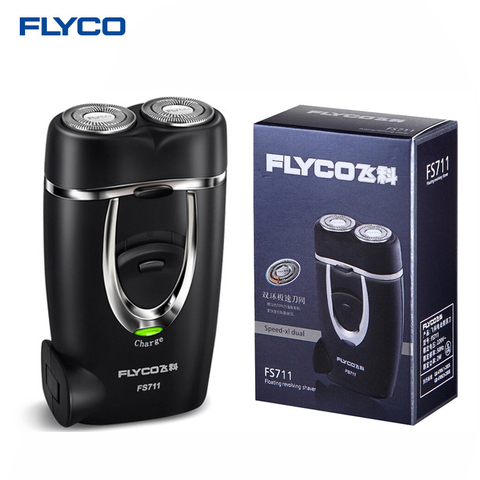 Flyco 100% оригинал FS711 электробритва с поддержкой влажной и сухой перезаряжаемой нержавеющей стали, точная тонкая Бритва для бороды для мужчин ► Фото 1/6