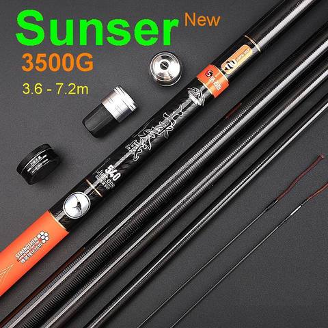 3500g Новый Sunser Рыба Убийца 19 быстрое действие телескопическая удочка Superhard Superlight ведущих Стиль хорошее качество до 7,2 м ► Фото 1/1