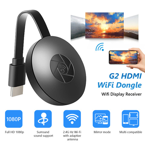 К телевизору 2,4G 4K беспроводной WiFi зеркальный Кабель HDMI-совместимый адаптер 1080P адаптер дисплея для IPhone Samsung Huawei телефона Android ► Фото 1/6