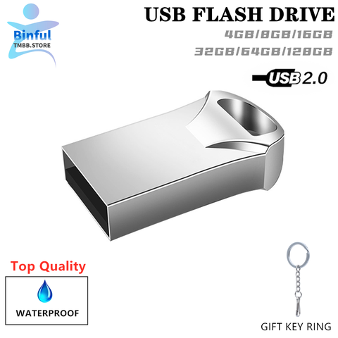 BINFUL Новый мини металлический usb флеш-накопитель 4G 8G 16GB 32GB 64GB 128G ► Фото 1/6