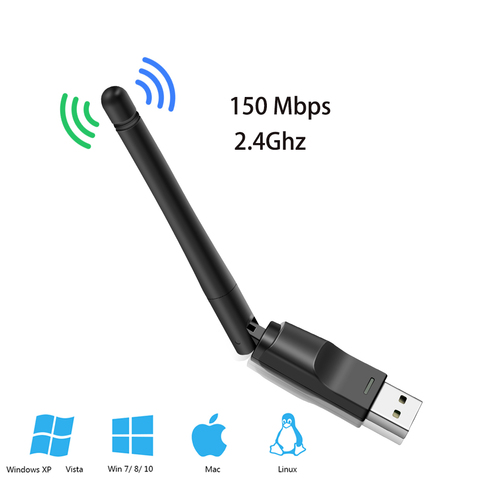 USB Wifi адаптер 150 Мбит/с 2,4 ГГц антенна USB 802.11n/g/b Ethernet Wi-Fi ключ usb lan беспроводная сетевая карта ПК wifi приемник ► Фото 1/6