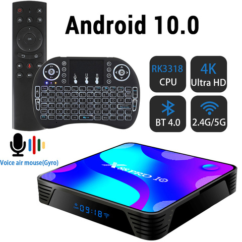ТВ-приставка X88 PRO, Android 10.0TV, 2,4G и 5,8G, Wi-Fi, RK3318, bluetooth, 4 Гб, 32 ГБ, 64 ГБ, 128 ГБ ► Фото 1/6