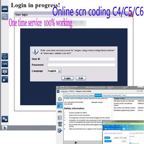 X-en-попробуйте кодировать SCN онлайн-сервис доступа для mb sd C4 C5 C6/ECU программист scn кодирование онлайн-вход/дистанционное управление sucharge ► Фото 1/3