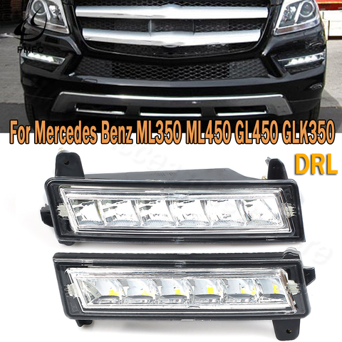 PMFC DRL спереди Светодиодный дневной светильник для Mercedes Benz W164 X164 X204 ML350 ML450 GL450 GLK350 2010 2012 2013 1649060251 ► Фото 1/6