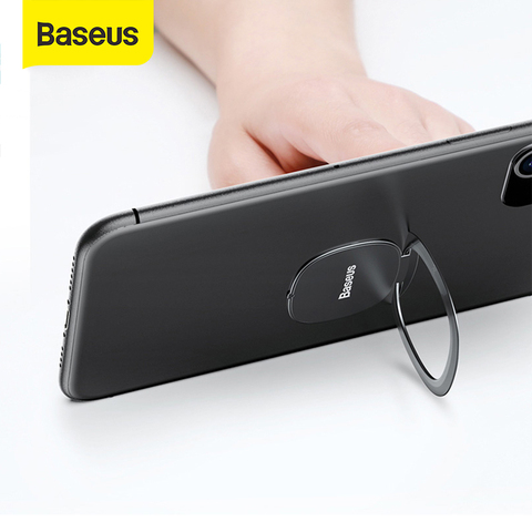 Baseus мини-держатель для телефона с кольцом на палец, металлическая подставка для телефона, портативный держатель кольца для Xiaomi Samsung Tablet, моб... ► Фото 1/6