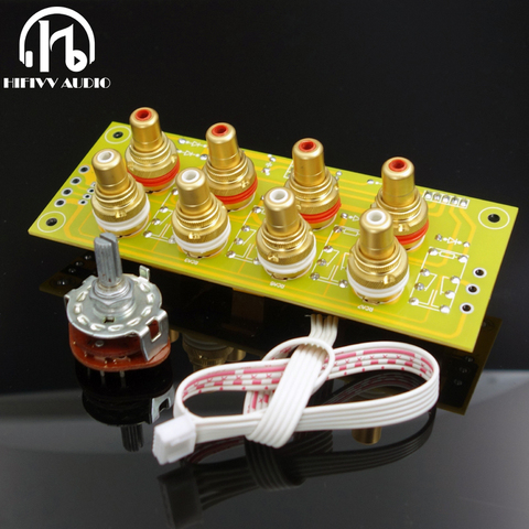 Hi-end audio 4-канальный RCA Селекторный источник входного сигнала усилителя звука, комплект для сборки DIY, плата 4 входа в 1 выход ► Фото 1/6