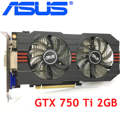 ASUS видеокарта Оригинал GTX 750 Ti 2 Гб 128 бит GDDR5 видеокарты для nVIDIA Geforce GTX 750Ti б/у VGA карты 1050 GTX750 TI ► Фото 1/5