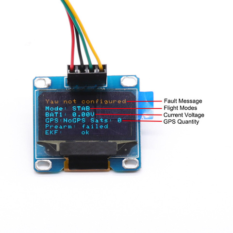 OSD OLED дисплей для полета управления Pixhawk 2.4.8 PIX PX4 отображение состояния полета, подключенного к интерфейсу I2C Pixhawk ► Фото 1/6