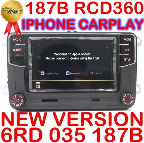 бесплатная доставка RCD330 RCD330G Plus Carplay MIB радио для автомагнитола VW Golf 5 6 Jetta MK5 MK6 CC Tiguan Passat B6 B7 поло touran 6RD035187B Mirrorlink 1 ГБ ► Фото 1/1