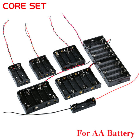 AA Размер мощность Батарея чехол для хранения коробка держатель провода с 1 2 3 4 5 6 8 слотов Контейнер сумка DIY стандартные батареи зарядки ► Фото 1/6
