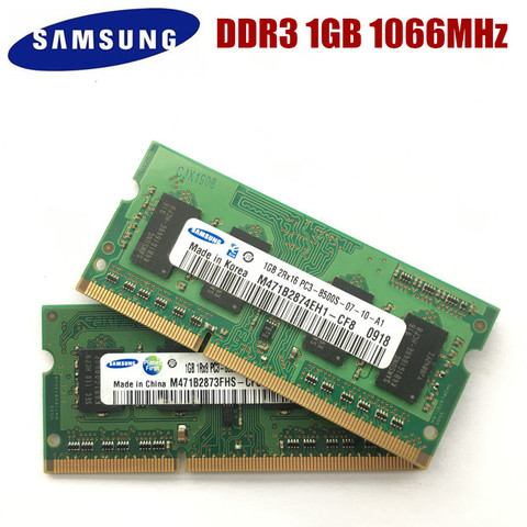 SAMSUNG 1 ГБ PC3 8500S DDR3 1066 МГц 1 Гб памяти ноутбука 1G pc3 8500S 1066 МГц модуль ноутбука SODIMM RAM ► Фото 1/1