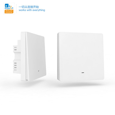 EWeLink 2,4G Smart Switch UK 220V без нейтрального сигнала 1 2 3 Gang беспроводной пульт дистанционного управления кнопочный светильник Smart Home Automation ► Фото 1/6