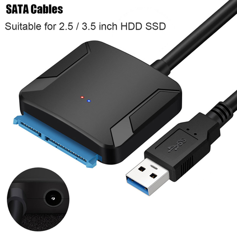 Кабели 0,4 м USB 3,0 SATA конвертер штекер на 2,5/3,5 дюйма HDD/SSD привод провод адаптер проводной конвертировать Кабели USB Sata кабель ► Фото 1/6