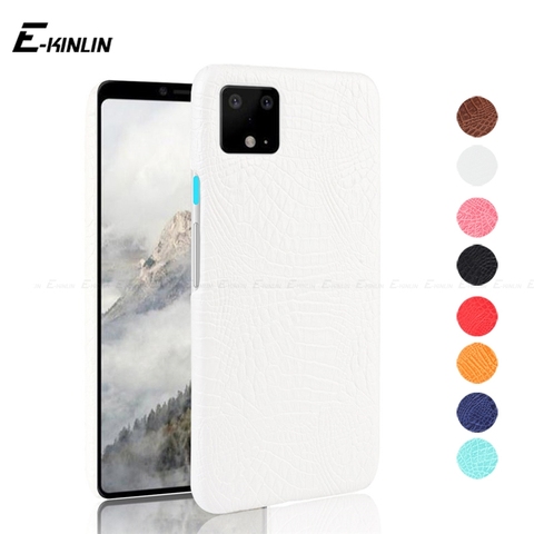 Ультратонкий кожаный чехол для телефона из крокодиловой змеиной кожи для Google Pixel 4a 4 3a 3 2 XL 4XL 3aXL жесткий пластиковый защитный чехол для задне... ► Фото 1/6