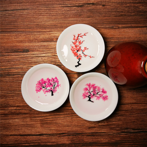 Волшебная Чаша Сакура, Японская чаша для чая с холодной температурой, меняющая цвет, чашка для чая с цветком, керамическая чаша для чая, кунг-фу, одна чаша для чая, чаша для чая ► Фото 1/6