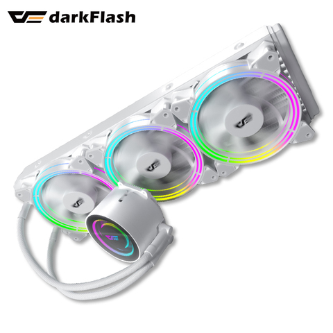 Кулер для процессора Darkflash с водяным охлаждением, RGB-подсветкой, LGA 1151/2011/AM3 +/AM4 ► Фото 1/6