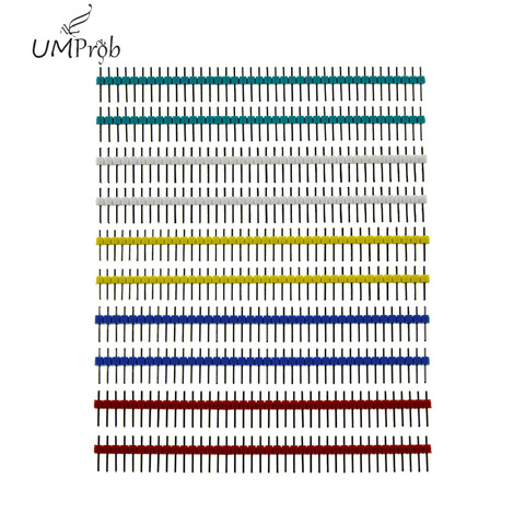 10 шт. 40 штифтов 1x40 Однорядный штырьковый разъем 2,54 поломки, коннектор 40pin для arduino ► Фото 1/2