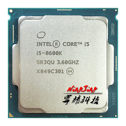 Процессор Intel Core i5-8600K i5 8600K 3,6 ГГц шестиядерный шестипоточный процессор 9M 91W LGA 1151 ► Фото 1/1