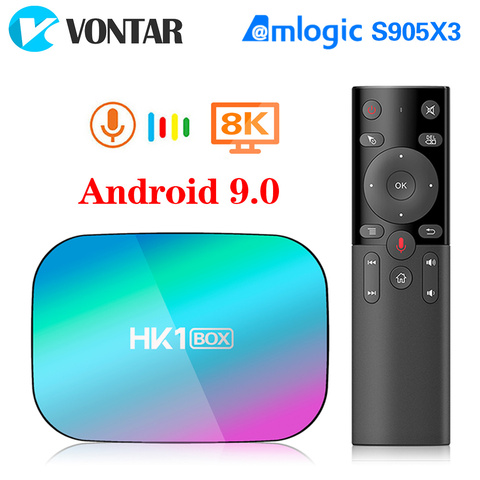 ТВ-приставка VONTAR HK1 8K 4GB 128GB Amlogic S905X3 Android 9,0 1000M Dual Wifi 4K 60fps GooglePlay Youtube медиаплеер ► Фото 1/5