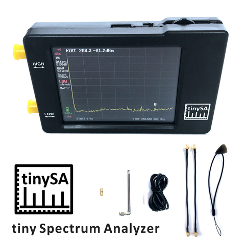 Предварительная продажа -- ручной миниатюрный анализатор спектра TinySA, дисплей 2,8 дюйма с батареей ► Фото 1/6