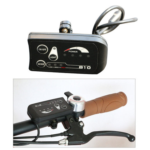 Светодиодный дисплей 810 для электрического велосипеда, измеритель скорости для электрического велосипеда, для подключения фары и контролл... ► Фото 1/6