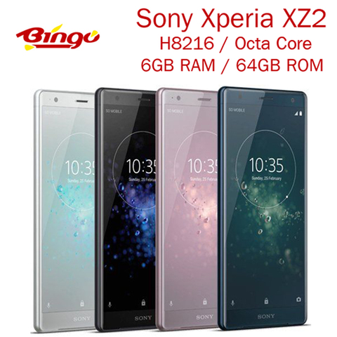 Оригинальный мобильный телефон Sony Xperia XZ2 H8216, разблокированный, 4G, Android, 5,7 дюйма, Восьмиядерный, 19 МП, ОЗУ 6 Гб ПЗУ 64 ГБ, NFC, сканер отпечатка пальца ► Фото 1/6