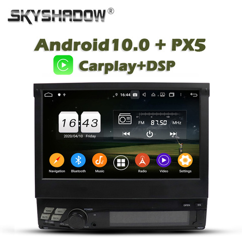 Автомобильный DVD-плеер Carplay 1Din PX6 DSP Android IPS 10,0 64 ГБ + 4 Гб Bluetooth 5,0 Wifi GPS карта RDS радио для универсального Nissan ► Фото 1/6